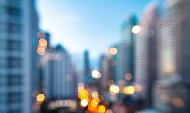 Blurred Bangkok City Night Background