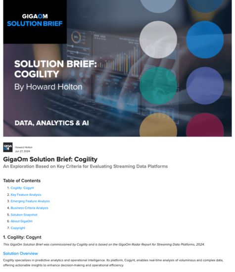 Featured image for GigaOm Solution Brief: Cogility